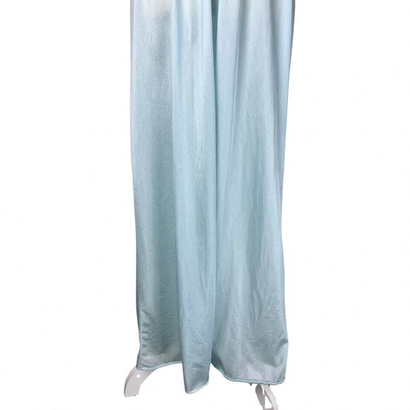 Vintage Elissia Blue Lace Satin Nightgown Slip Dress Coquette Cottagecore M - Picture 5 of 9